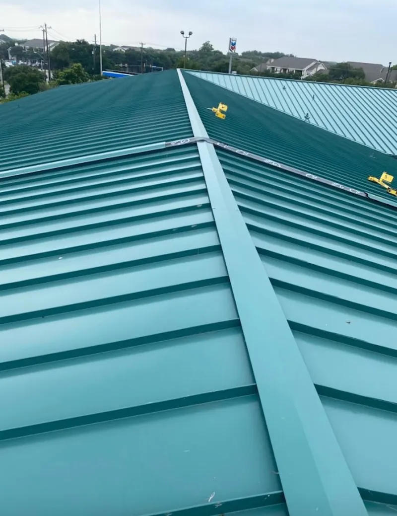 Green commercial metal roof ridge and valley for Metal Roof Repair in Valinda